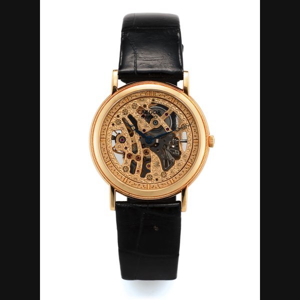 Seiko SEIKO CREDOR SKELETON REF. 6899A YELLOW GOLD Seiko, Japan, Credor, Skeleton, case No. 780037. Fine and unusual, thin, skeleton-ized, 18K yellow gold wristwatch with an 18K yellow gold Seiko buckle. | Important Modern & Vintage Timepieces | Hong Kong, 28th June 2014