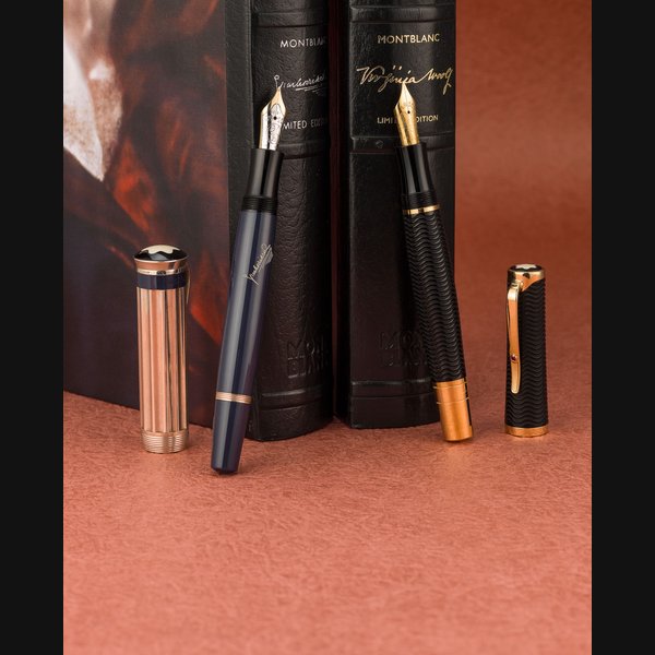MONTBLANC. A FINE LIMITED EDITION 2001 WRITERS EDITIONS CHARLES DICKENS 4000 FOUNTAIN PEN BOX AND PAPERRef:28710, No.15985/18000, limited 4000 sets, manufactured in 2001