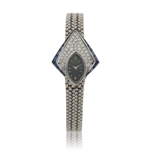 Piaget Ref. 3384 White gold, sapphire and diamond-set wristwatch - Circa 1960