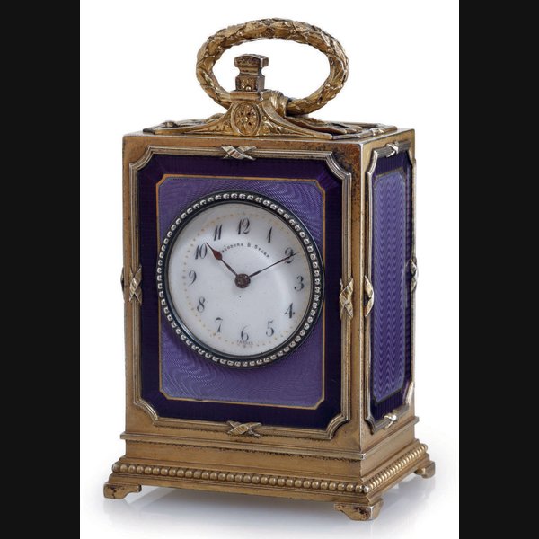 Nocturne NOCTURNE. A GILT AND ENAMEL MINUTE REPEATING DESK CLOCK SIGNED NOCTURNE, RETAILED BY THEODORE B. STARR, FRANCE, MOVEMENT NO. 3067, CASE NO. 4120, CIRCA 1918, Price & Market Data