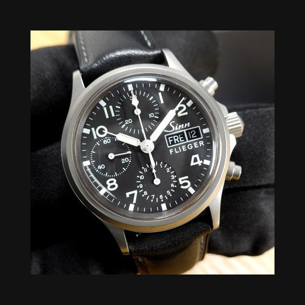 Sinn Sinn 356Flieger St 38,5 mm Chronograph Plexiglas Automatik ETA7750 BOX Fliegeruhr