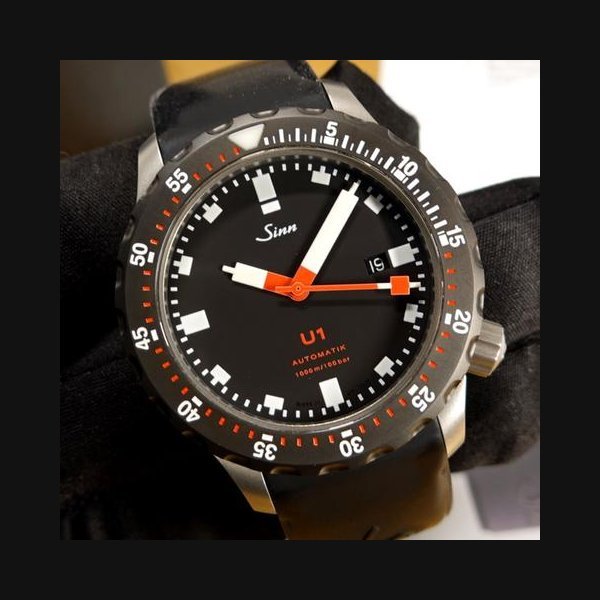 Sinn Sinn U144 mm U1 SDR Automatik 1010.040 schwarze Lünette FULL SET 10/2021 Faltschließe