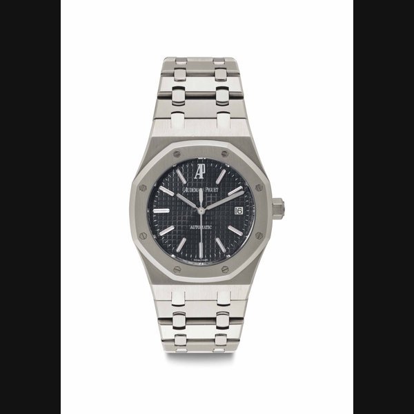 Audemars Piguet Audemars Piguet. A Fine Stainless Steel Wristwatch with Center Seconds, Date, Blue Dial and Bracelet Signed Audemars Piguet, Automatic, Royal Oak, Ref. 15300ST, Movement No. 640328, Case No. F60138-2245, Circa 2006