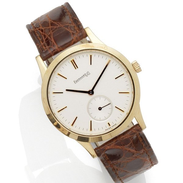 Eberhard. An 18K rose gold manual wind wristwatch Ref:0475, Case No.20013, Sold 22nd December 1999 · 0475