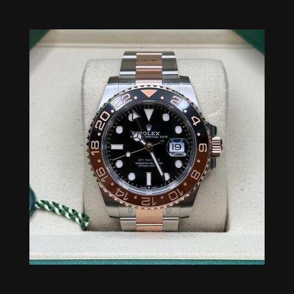 Rolex Rolex GMT-Master IINEW 2025 "Rootbeer" Black Dial Two Tone Rose Gold Oyster Bracelet
