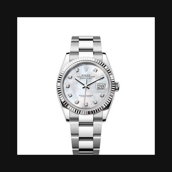 Rolex Rolex Datejust36 Mother Of Pearl Diamond Dial Stainless Steel Fluted Bezel Oyster Bracelet