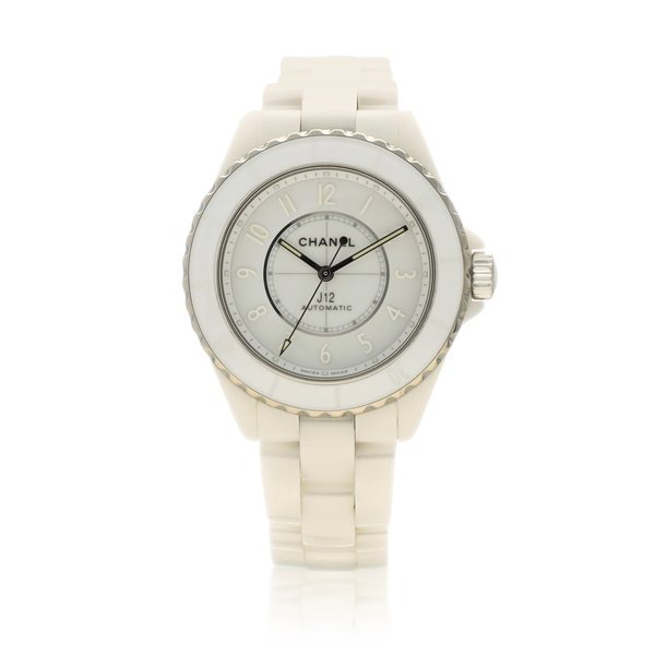 Chanel Chanel | J12 Phantom, A ceramic and stainless steel wristwatch with white lacquer dial and bracelet, Circa 2019 | 香奈兒 | J12 Phantom   陶瓷及精鋼鏈帶腕錶，備白色漆製錶盤，約2019年製