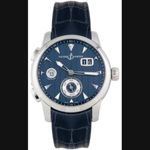 Ulysse Nardin Dual Time
Manufacture Stainless Steel Blue Dial 42mm 3343-126 Full Set