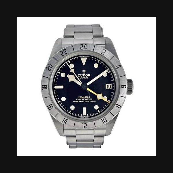 Tudor Black Bay Pro2022 Black Bay Pro Stainless Steel GMT Mens Black Dial Watch 79470