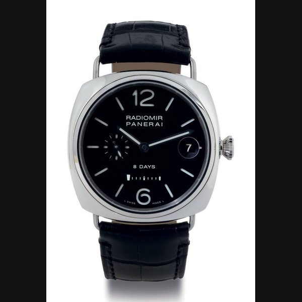 PANERAI. A LIMITED EDITION OVERSIZED STAINLESS STEEL CUSHION 8-DAY DIVER'S WRISTWATCH WITH DATE, ECCENTRIC SECONDS AND POWER RESERVE SIGNED OFFICINE PANERAI, RADIOMIR, FIRENZE 1860, NO. J363/400, NO. BB1229411, CASE NO. OP 6686, PAM 00268, CIRCA 2007
