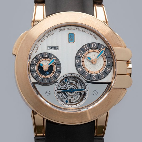 Harry Winston Harry Winston Ocean Tourbillon GMT Worldtimer 400-MATTZ45R 18k RG