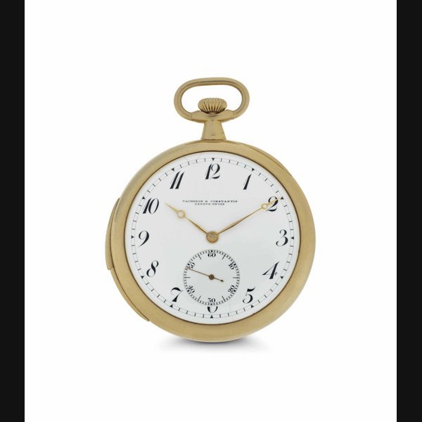Vacheron Constantin Vacheron Constantin. A Fine and Rare 18k Gold Minute Repeating Keyless Lever Openface Watch with Presentation Box SIGNED VACHERON & CONSTANTIN, GENÈVE, SWISS, MOVEMENT NO. 355'338, CASE NO. 223'676, MANUFACTURED IN 1912