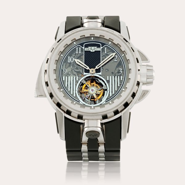 DeWitt Academia Antipode Tourbillon GMT Minute Repeater | A limited edition titanium travel time minute repeating tourbillon reversible wristwatch with bracelet | Circa 2009