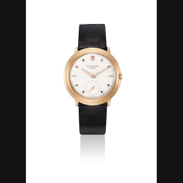 PATEK PHILIPPE. A FINE 18K PINK GOLD WRISTWATCH SIGNED PATEK PHILIPPE, GENEVE, REF. 2515, MOVEMENT NO. 724'033, CASE NO. 683'384, MANUFACTURED IN 1954