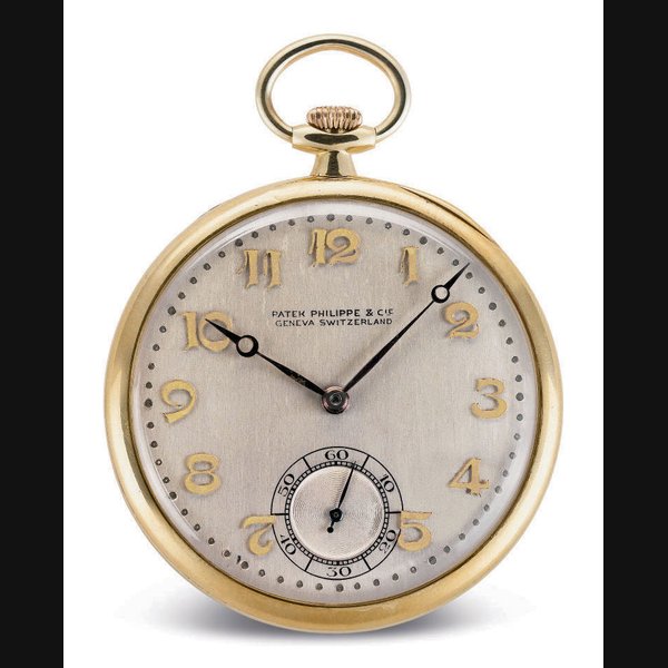 PATEK PHILIPPE. AN 18K GOLD OPENFACE KEYLESS LEVER POCKET WATCH SIGNED PATEK PHILIPPE & CIE, GENEVE, MOVEMENT NO. 812654, CASE NO. 412437, MANUFACTURED IN 1926