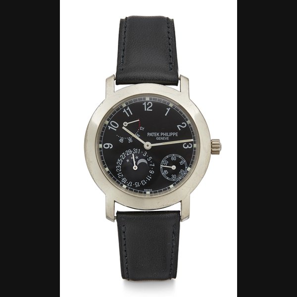 PATEK PHILIPPE, POWER RESERVE, MOON PHASES, 18K WHITE GOLD, REF. 5055G-010