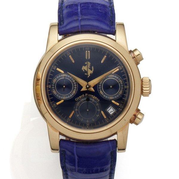 Girard-Perregaux Girard-Perregaux for Ferrari. An 18K rose gold automatic calendar chronograph wristwatch Ref:8020, No.119, Circa 2005 · 8020
