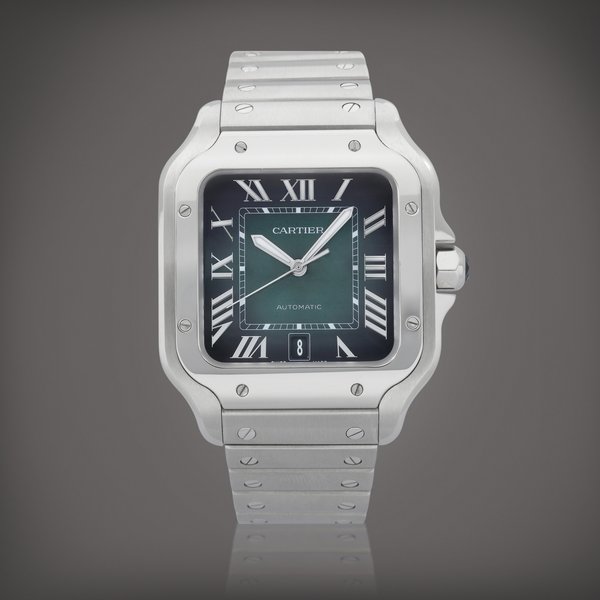 Cartier Santos, reference 4072    Montre bracelet en acier avec date |  Stainless steel wristwatch with date and bracelet    Vers 2023 |  Circa 2023