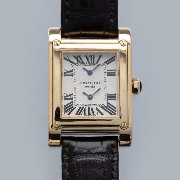 Cartier CARTIER CPCP TANK A VIS DUAL TIME 2551 18k YG