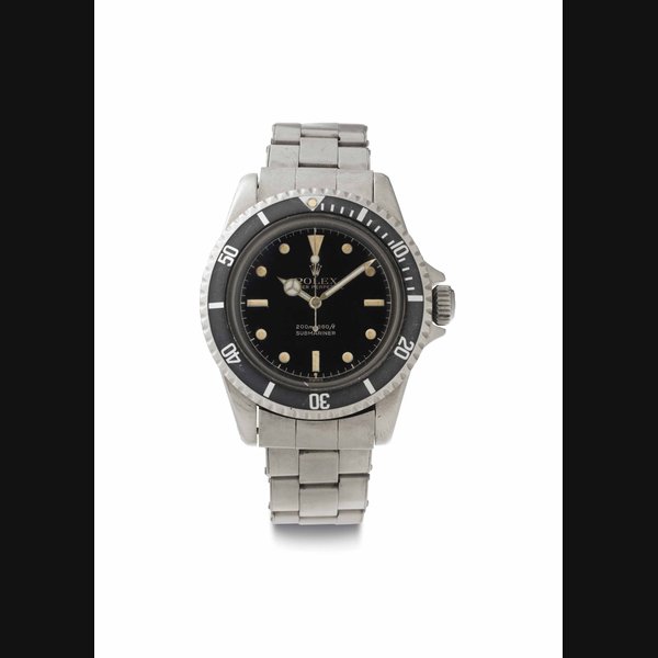 Rolex. A Stainless Steel Automatic Meters First Wristwatch with Center Seconds and Bracelet SIGNED ROLEX, OYSTER PERPETUAL, SUBMARINER, 200M=660FT, REF. 5512, CIRCA 1960