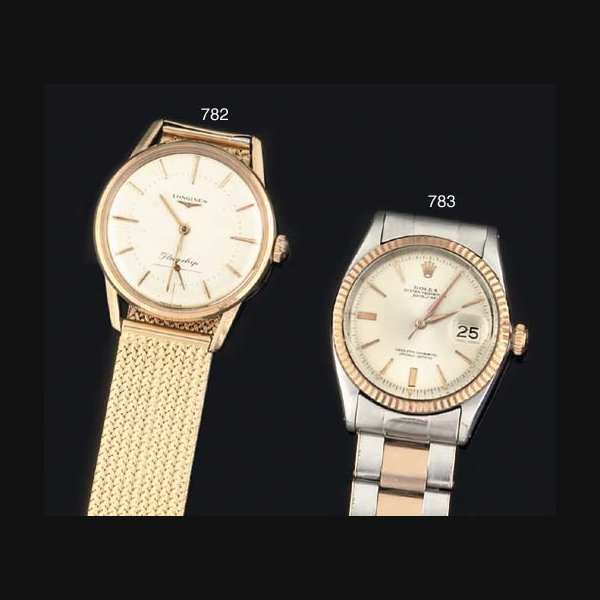 Rolex Rolex. Two Automatic Water Resistant Centre Seconds Calendar Wristwatches SIGNED: ROLEX OYSTER PERPETUAL DATE, CASE NO 246368, REF 6534, 1957; AND ROLEX OYSTER PERPETUAL DATEJUST, REF 1601, 1963