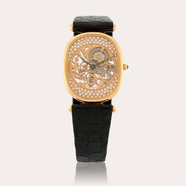 Patek Philippe Ellipse Squelette Ultra-Thin, Reference 3881 | A yellow gold and diamond-set skeletonised wristwatch | Circa 1992 · 3881