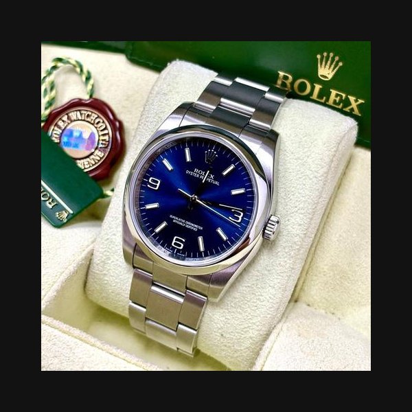 Rolex Rolex Oyster Perpetual36 116000 Blue Dial with Box + Papers
