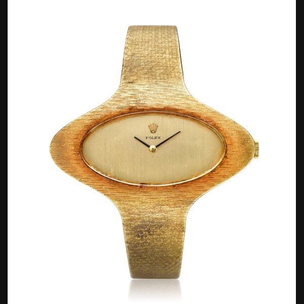ROLEX, LADIES' 14K OVAL BRACELET WATCH