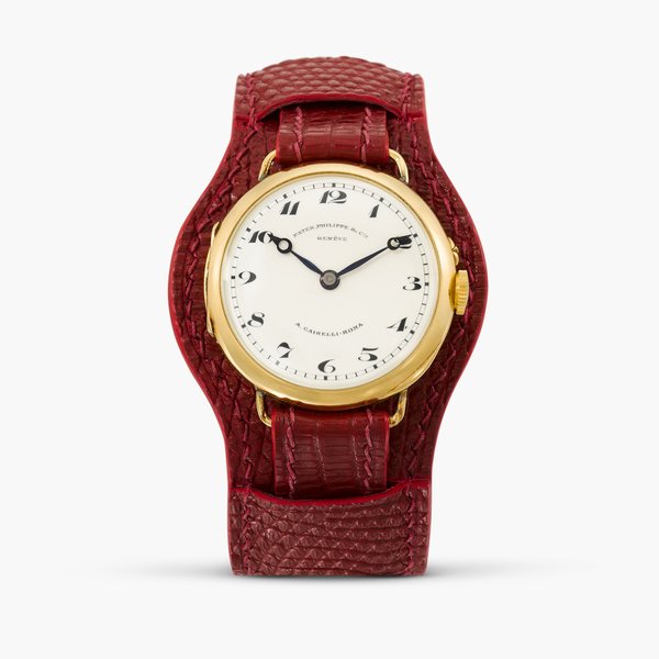 Patek Philippe Retailed by A. Cairelli Roma: A yellow gold officer wristwatch | Circa 1912
