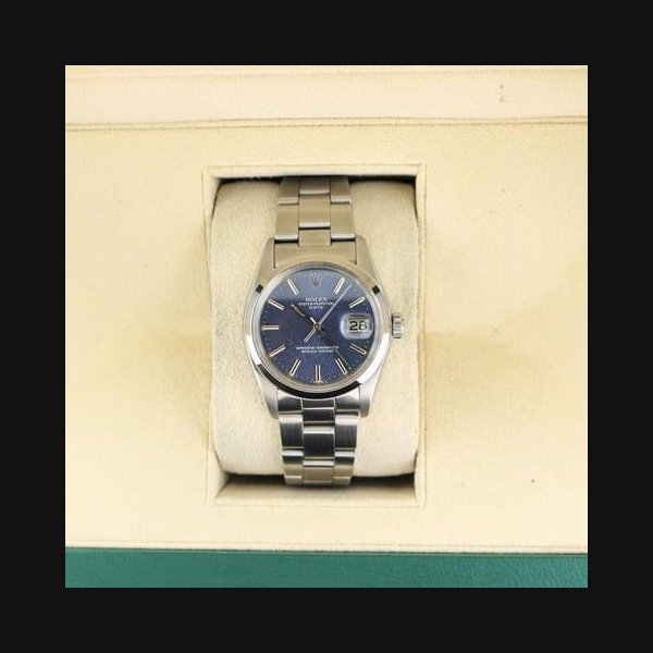 Rolex Rolex Oyster Perpetual1978 Date 1500 Blue Dial SS Oyster No Papers 34mm