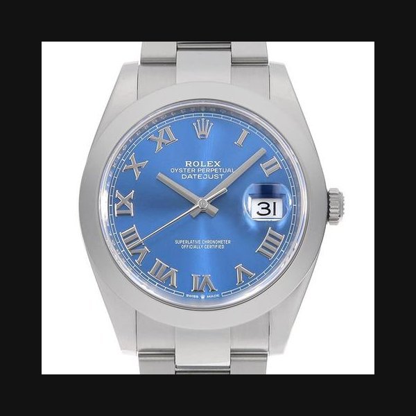 Rolex Rolex Datejust41 126300 blue Roman 3 row oyster bracelet Random Number USED mens