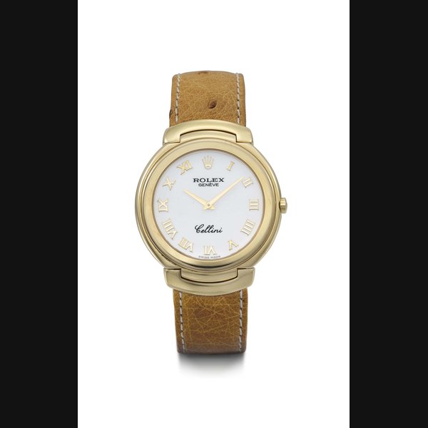 Rolex. An 18K gold wristwatch SIGNED ROLEX, GENÈVE, CELLINI, REF. 6623, CASE NO. S107924, MANUFACTURED IN 1990