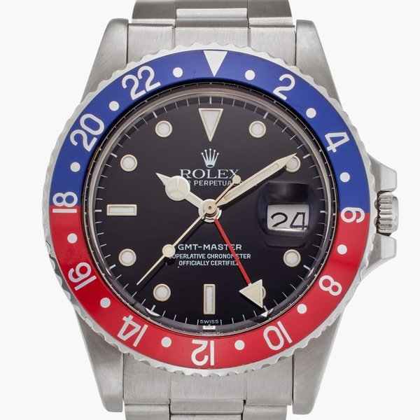 Rolex Rolex Steel GMT Ref 16750 "Pepsi" on bracelet Serial 8521914 · 16750