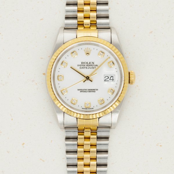 Rolex Rolex Datejust Two Tone 16233 Diamond Dial · 16233
