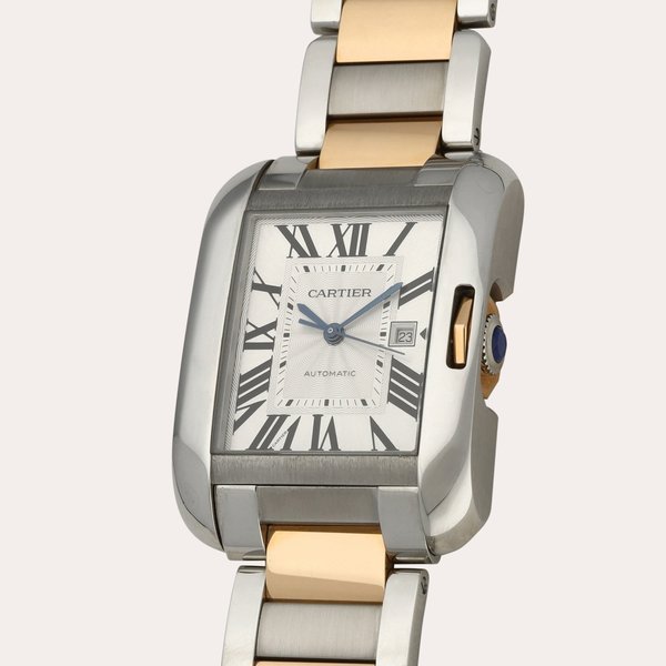 Cartier Tank Anglaise, Reference 3511 | A stainless steel and pink gold  wristwatch with date and bracelet | Circa 2014 · 3511