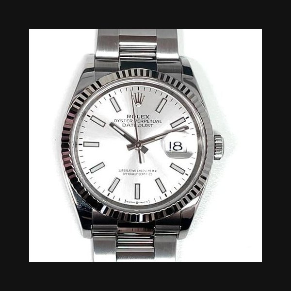 Rolex Rolex DatejustPre-owned Rolex Oyster Oysterseel Perpetual Datejust Silver Dial 36mm Watch 2021 126234