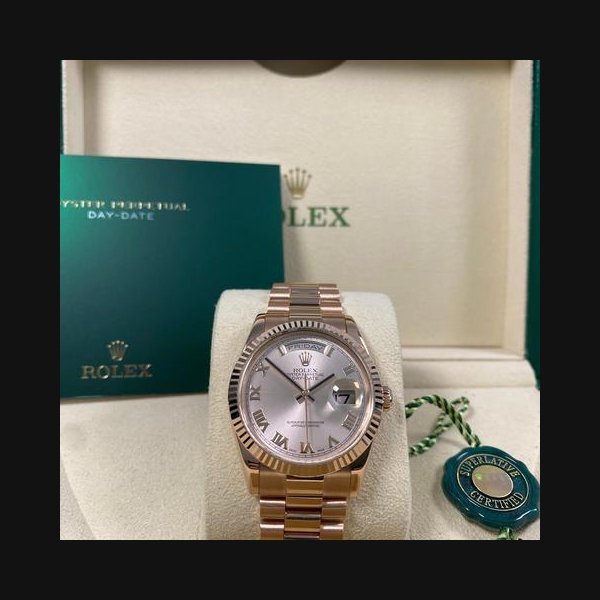 Rolex Rolex Day-DateLike NEW Day-Date 36 President Rose Gold Pink Roman Dial 118235