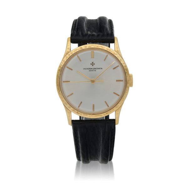 Vacheron Constantin Ref. 4217 Yellow gold wristwatch with textured bezel and lugs Circa 1948 · 4217