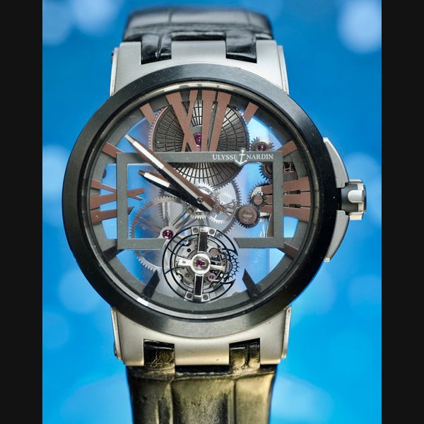 Ulysse Nardin Ulysse Nardin Executive Skeleton Tourbillon 45MM Skeleton Dial Leather Strap (1713-139)