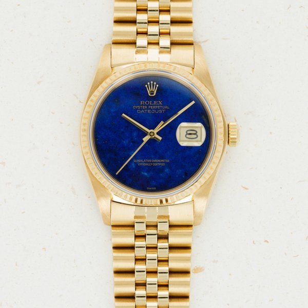 Rolex Rolex Yellow Gold Datejust Lapis Dial 16018 · 16018