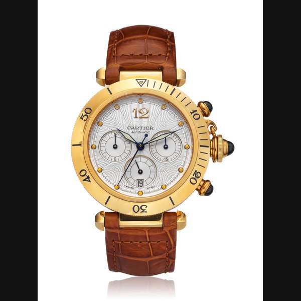CARTIER, 18K PINK GOLD PASHA CHRONOGRAPH, REF. 2111