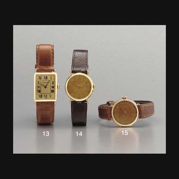 Patek Philippe. A fine and early 18K gold hinged officer's wristwatch SIGNED PATEK PHILIPPE & CIE, GENEVE, MOVEMENT NO. 132621, CASE NO. 242515, CIRCA 1906