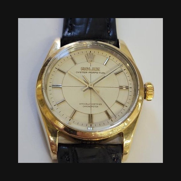 Rolex Oyster Perpetual6564 Oyster Perpetual 1950s Mens 34mm Gold-Capped Vintage Automatic RA789B