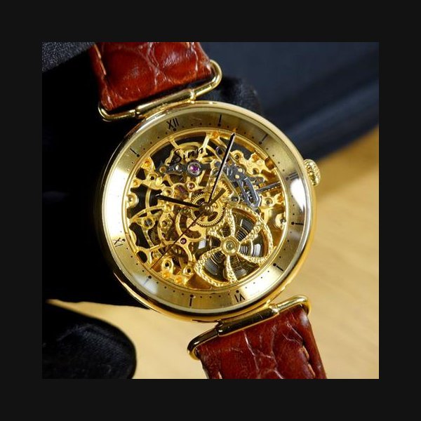 Sinn Sinn35 mm SKELETON PL gold plated Automatik skelettiert vintage vergoldet