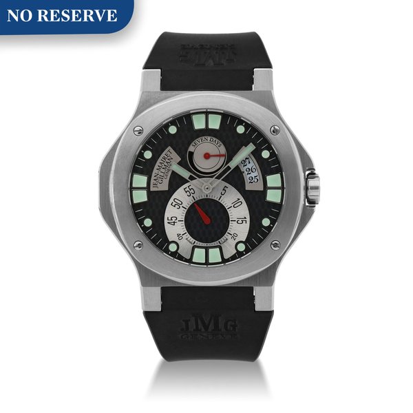 Jean-Mairet & Gillman SEVEN DAY SPORT STAINLESS STEEL WRISTWATCH WITH DATE AND SEVEN DAY POWER RESERVE CIRCA 2005