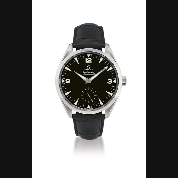 Omega OMEGA, SEAMASTER RAILMASTER XXL CHRONOMETER WHITE GOLD MANUALLY-WOUND CHRONOMETER WRISTWATCH, LIMITED EDITION OF 157 NO. 042/157, CIRCA 2009