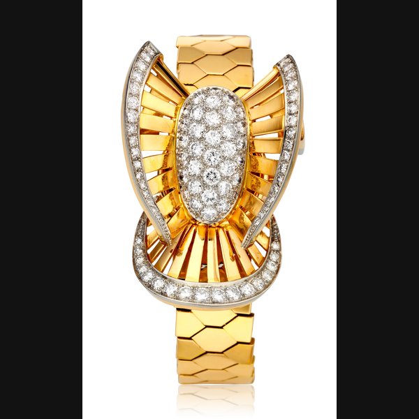 ROLEX, LADIES 18K GOLD AND DIAMOND BRACELET WATCH WITH CONCEALED DIAL