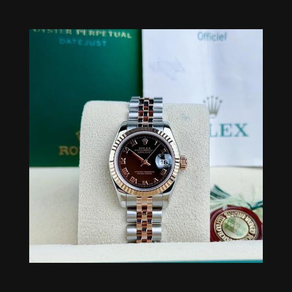 Rolex Rolex Lady-Datejust26 Black Roman Fluted Jubilee Preowned 2007 179171