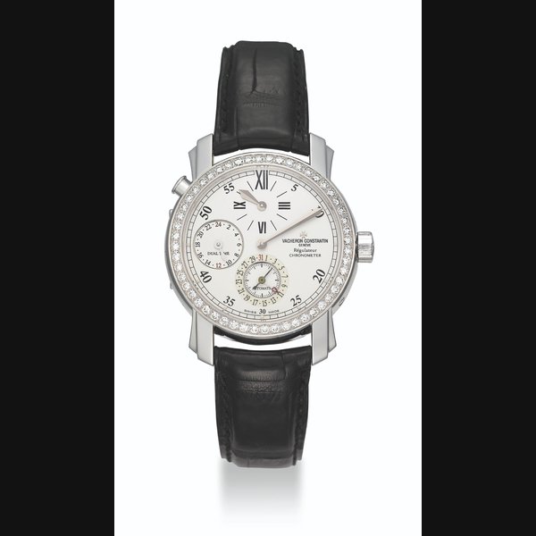 VACHERON CONSTANTIN, WHITE GOLD AND DIAMONDS REGULATEUR CHRONOMETER, REF. 42005 MOVEMENT NO. 915'284, CASE NO. 756'125