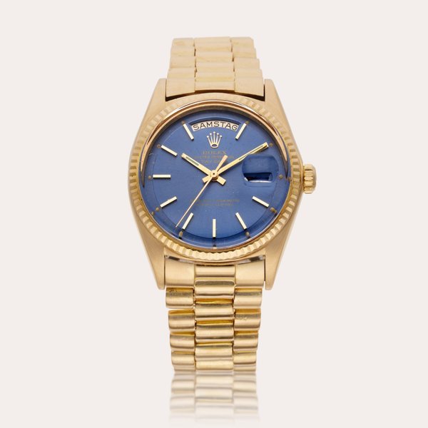Rolex Reference 1803 Day-Date | A yellow gold automatic wristwatch with day, date, and bracelet, Circa 1970 · 1803